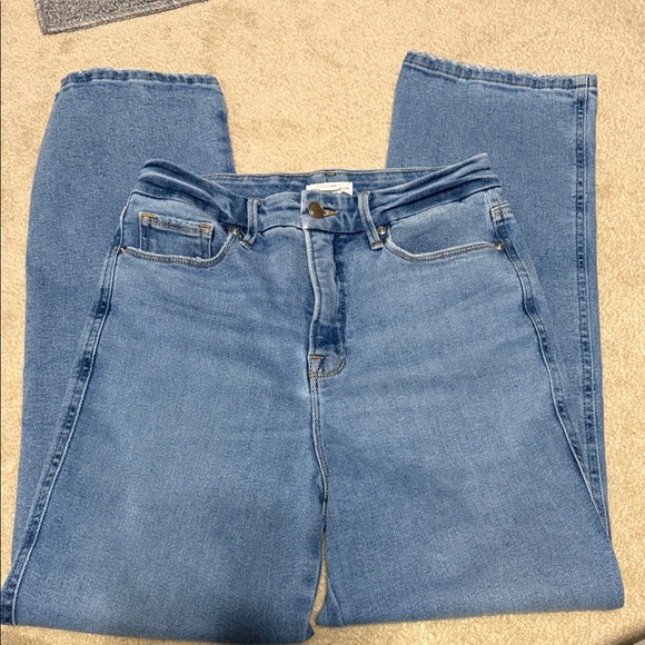 Good American Denim - Good American Denim Blue Straight Leg Jeans